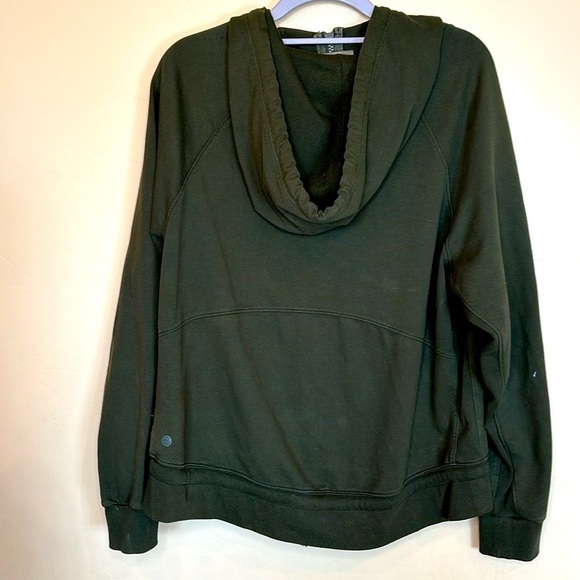 Zella Weekend Organic Cotton Stretch Hoodie Utility Zip Jacket green Sz S $69 - Picture 5 of 9